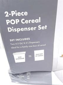 img 2 attached to 🥣 Oxo Softworks Cereal Keeper Set, 2 Pack Pop Cereal Dispensers - 4.5qt/4.2L Each: Efficient and convenient storage solution