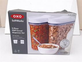 img 3 attached to 🥣 Oxo Softworks Cereal Keeper Set, 2 Pack Pop Cereal Dispensers - 4.5qt/4.2L Each: Efficient and convenient storage solution