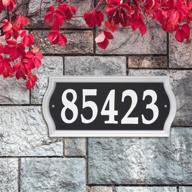 🏡 whitehall reflective address numbers sign - nite bright ashland edition (black/silver) logo