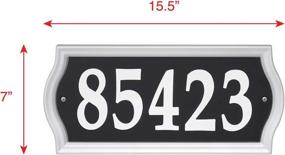 img 2 attached to 🏡 Whitehall Reflective Address Numbers Sign - Nite Bright Ashland Edition (Black/Silver)