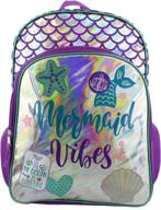 iridescent purple mermaid school backpack: stunning and functional design логотип