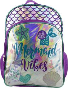 img 4 attached to Iridescent Purple Mermaid School Backpack: Stunning and Functional Design