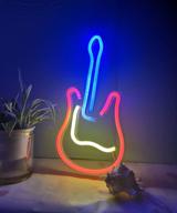 🎸 guitar neon lights christmas wall decor, led neon night lights for bar pub garage room, bedroom, hotel, cafe, wedding, birthday, halloween party, usb operated, ideal gifts for beer lovers логотип