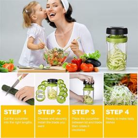 img 2 attached to Vegetable Spiralizer Handheld Container Spaghetti