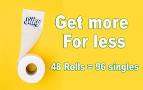 img 4 attached to 🧻 Silky Bathroom Tissue - 48 Double Rolls, 255 Sheets, 2 Ply Soft Toilet Paper - Bulk Value Size (6 Pack of 8)