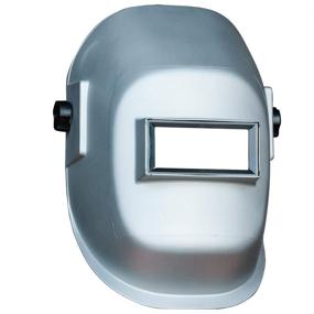 img 1 attached to 🔥 S28511 Sellstrom Welding Helmet - Bucket Style Design, Nylon Construction with Ratchet Headgear, 4-1/4" x 2" Sel-Snap Fixed Front, Tough Thermoplastic Resin, Silver Coated