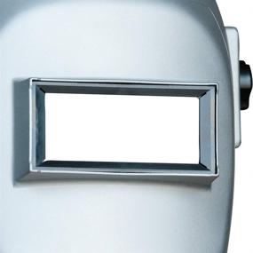 img 2 attached to 🔥 S28511 Sellstrom Welding Helmet - Bucket Style Design, Nylon Construction with Ratchet Headgear, 4-1/4" x 2" Sel-Snap Fixed Front, Tough Thermoplastic Resin, Silver Coated