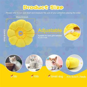 img 3 attached to HYLYUN Cute Sun Flower Neck Cat Collar - Adjustable E Collar for Surgery Recovery in Kitten and Cats