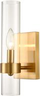 🌟 danseer brushed gold glass shade wall sconce light fixture - 1 light wall light логотип