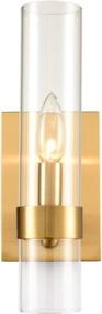 img 1 attached to 🌟 DANSEER Brushed Gold Glass Shade Wall Sconce Light Fixture - 1 Light Wall Light