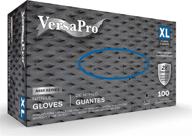 ✋ durable versapro n650 black nitrile gloves with diamond grip texture & powder-free formula logo