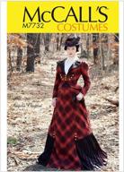 выкройка костюма викторианского платья для женщин от анджелы клейтон - mccall's patterns, размеры 12-20 логотип