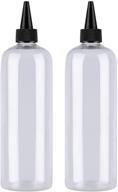 🔴 hair color bottle applicator - 16oz squeeze bottle for hair dye, refillable pet plastic - 2 pack logo