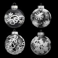 🎄 stunning 12-piece joiedomi clear & white christmas ball ornaments set for indoor and outdoor holiday décor logo