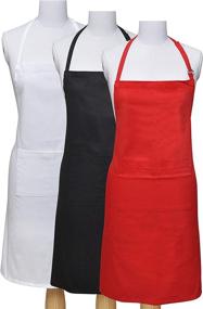 img 1 attached to 👩 Yourtablecloth Solid Color Cotton Apron: Stylish and Functional Kitchen Essential