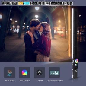 img 1 attached to YONGNUO YN360III Портативная светодиодная видеосветильник: RGB и двухцветное освещение 3200-5500K, CRI 95+, 10 особых режимов освещения - пульт дистанционного управления и батареи не включены.