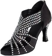 tda heel synthetic crystals ballroom women's shoes and athletic logo