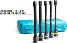 img 2 attached to 🔧 Capri Tools 30083 Torque Limiting Extension Bar Set, 5 Piece - 65 to 140 ft. lbs. - 1/2 in. Drive