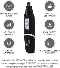 img 2 attached to Water-Resistant Nose Trimmer with Precision Stainless Steel Cutting Tip - ToiletTree Products