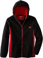 stay warm in style with new balance big boys' polar fleece contrast side panels logo