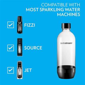 img 3 attached to 🧴 SodaStream Bottle 1L Single (Black): Affordable and Convenient Soda Making Solution