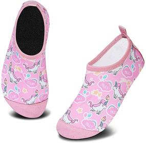 img 4 attached to Non-Slip Barefoot Toddler Girls Athletic Shoes by Mabove Water