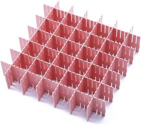 img 4 attached to 🗂️ Innovative JSF DIY Plastic Grid Drawer Organizers: Organize Your Dresser Cosmetics and Lipsticks with 12 Pink Dividers!