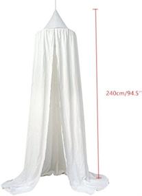 img 1 attached to 🏠 HEARTNICE Girls Bed Canopy: Reading Nook Tent Dome, Mosquito Net, Hanging Decoration for Indoor Game House, Baby & Kids (White)