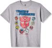 transformers short sleeved t shirt tearaway heather logo