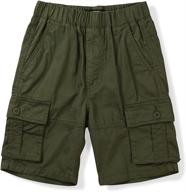 🩳 boys' cotton cargo shorts with multiple pockets - mesinsefra boys' clothing logo