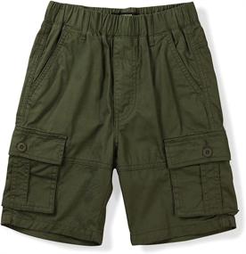 img 4 attached to 🩳 Boys' Cotton Cargo Shorts with Multiple Pockets - Mesinsefra Boys' Clothing