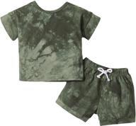 cute and stylish boys' clothing sets: playwear printed clothing outfits logo