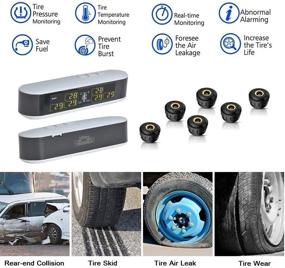 img 1 attached to 🚗 Infitary RV TPMS: Real-Time Tire Pressure Monitoring System for 4-6 Tires - Anti-Theft Sensor, Auto Alarm, and Battery Monitoring