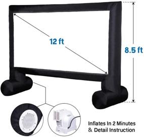 img 2 attached to 🎬 U-MAX 14ft Inflatable Movie Screen: Perfect Canvas Projection Screen for Outdoor Parties – Portable, Lightweight, and Easy Set Up with Blower Included