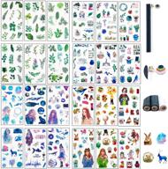 🌈 vibrant large washi stickers, rainbow papers, and delightful planner stickers for artistic scrapbooking, journaling, and diy projects: human and nature-themed designs logo