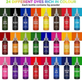 img 3 attached to 🎨 Tie Dye Kits for Kids - Wayin 24 Colors DIY Fabric Tie Dye Set - Non-Toxic Textile Paint for T-Shirts - Tie Dye Art Party Set - Perfect DIY Gifts for Craft and Textile Parties - Handmade Projec