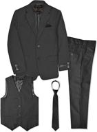 👔 charcoal boys' formal dresswear suit - boys' clothing suits & sport coats logo