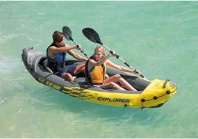 img 1 attached to 🚣 Intex Explorer K2 Kayak: 2-Person Inflatable Kayak Set Including Aluminum Oars and High Output Air Pump