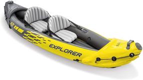 img 3 attached to 🚣 Intex Explorer K2 Kayak: 2-Person Inflatable Kayak Set Including Aluminum Oars and High Output Air Pump