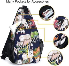 img 3 attached to MOSISO Pattern Elephant Backpack: Unleash Your Style with this Daypack!