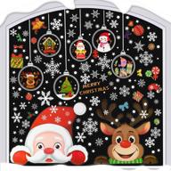 🎄 vibrant 326 pcs christmas window clings stickers: snowflakes, santa claus, reindeer - perfect home décor for xmas, holiday parties, and new year celebrations! logo