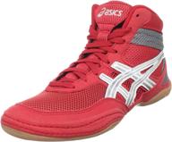 asics silver charcoal 👟 men's wrestling shoes - us size логотип