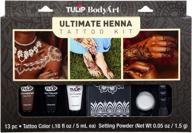 the ultimate henna tattoo kit: tulip body art for stunning temporary tattoos & body art stencils logo