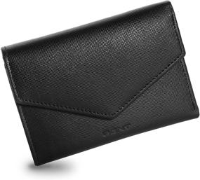 img 2 attached to 👛 EGNT Women's Wallet: Secure RFID Blocking Bifold Multi Card Case with Zipper Pocket in Black