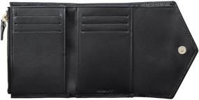 img 3 attached to 👛 EGNT Women's Wallet: Secure RFID Blocking Bifold Multi Card Case with Zipper Pocket in Black