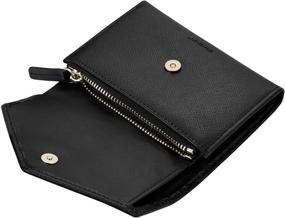 img 4 attached to 👛 EGNT Women's Wallet: Secure RFID Blocking Bifold Multi Card Case with Zipper Pocket in Black