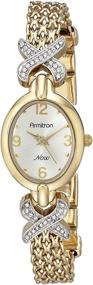 img 3 attached to ⌚ Armitron Women's Crystal-Accented Gold-Tone Watch and Bracelet Set (Model 75/3176SET)