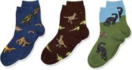 dino triple treat socks for 🦖 little boys: jefferies 3-7 pack of 3 logo