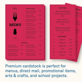 img 2 attached to 🔴 Premium Hammermill Red Cardstock: 110 lb 8.5 x 11 Colored Cardstock, 1 Pack (200 Sheets) - High-Quality, Thick Card Stock Made in the USA - 168300R