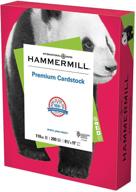 🔴 premium hammermill red cardstock: 110 lb 8.5 x 11 colored cardstock, 1 pack (200 sheets) - high-quality, thick card stock made in the usa - 168300r logo